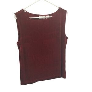 Chico's travelers tank women XL extra large red travel classic wrinkle resistant